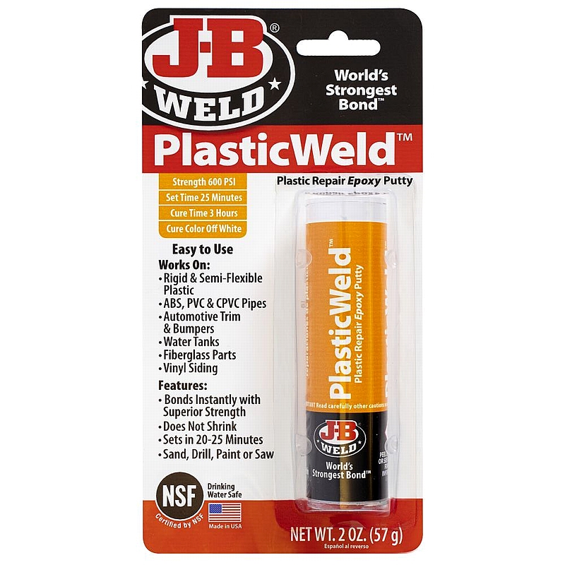 פלסטלינה אפוקסית לפלסטיק 57 גרם JB-WELD