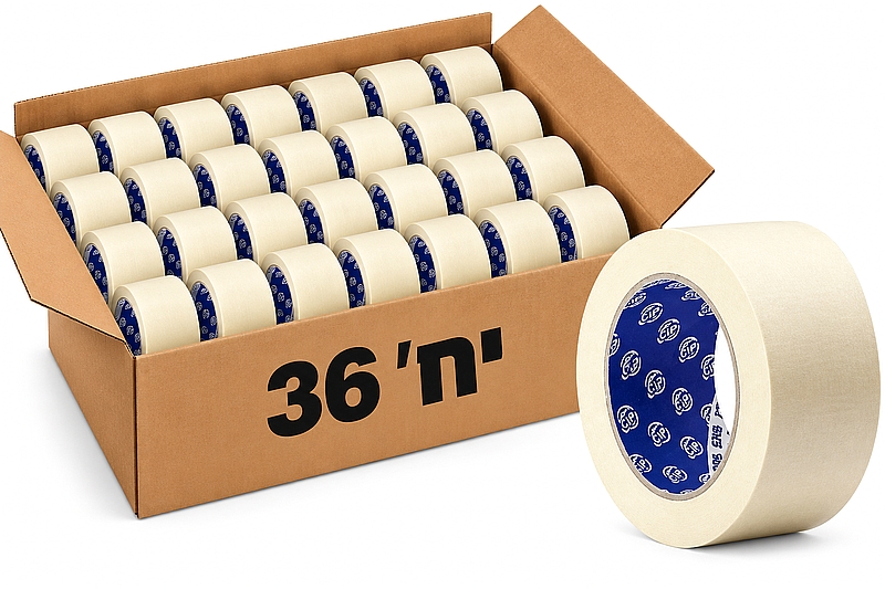 נייר דבק  אדיל EDIL מקצועי לצבעים 50X50 קרטון 36 יח