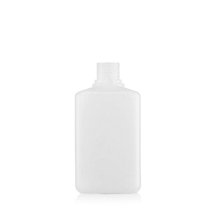בקבוק פלסטיק למילוי 500 מ"ל מרובע טבעי טרפנטין כולל פקק
