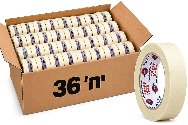 נייר דבק  25X40 אדיל מקצועי לצבעים יורוסל קרטון 36 יח