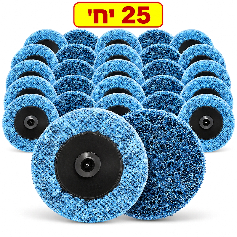 רולוק ליטוש סקוץ כחול "2 קרטון 25 יח