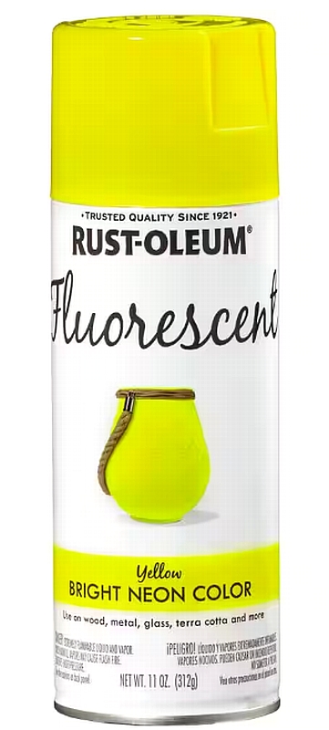 ספרי צבע פלורסנט צהוב RUST OLEUM