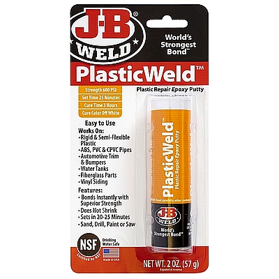 פלסטלינה אפוקסית לפלסטיק 57 גרם JB-WELD