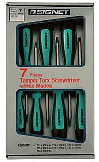 סט מברגים TORX + חור 7 י"ח SIGNET