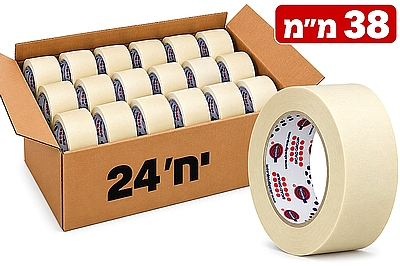 נייר דבק  38X40 אדיל מקצועי לצבעים יורוסל קרטון 24 יח