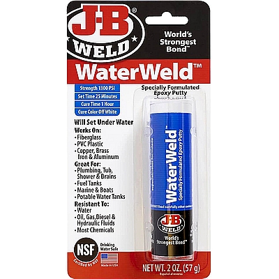פלסטלינה אפוקסית לשימוש מתחת למים 57 גרם JB-WELD WATER WELD