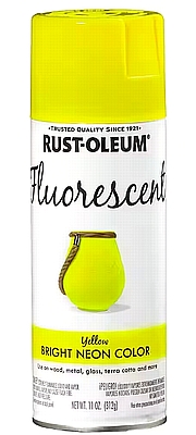 ספרי צבע פלורסנט צהוב RUST OLEUM